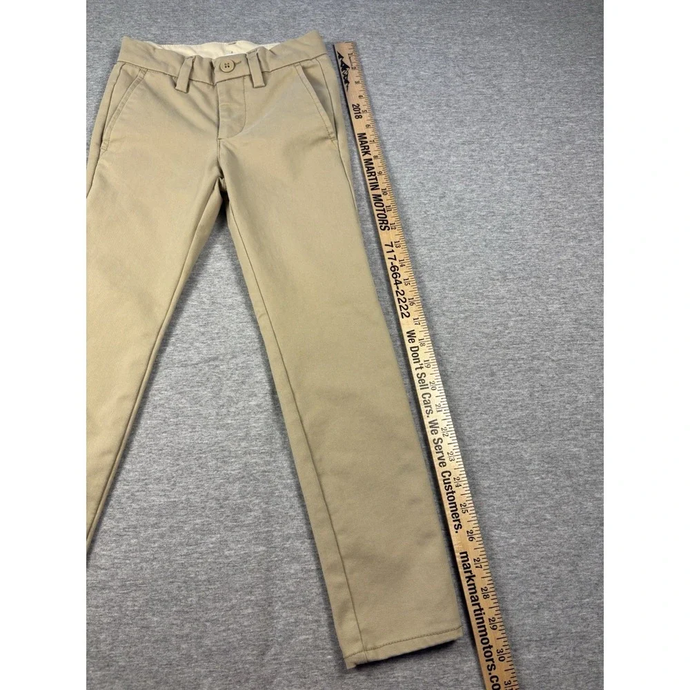 Gap Kids Boy's Size 7 Slim Tan Khaki Cotton Blend Dress Slacks Pants Uniform